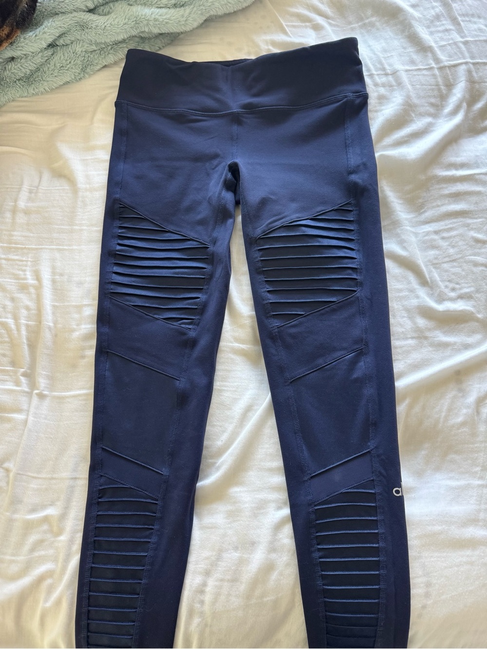 ALO Yoga Navy Blue Moto Leggings